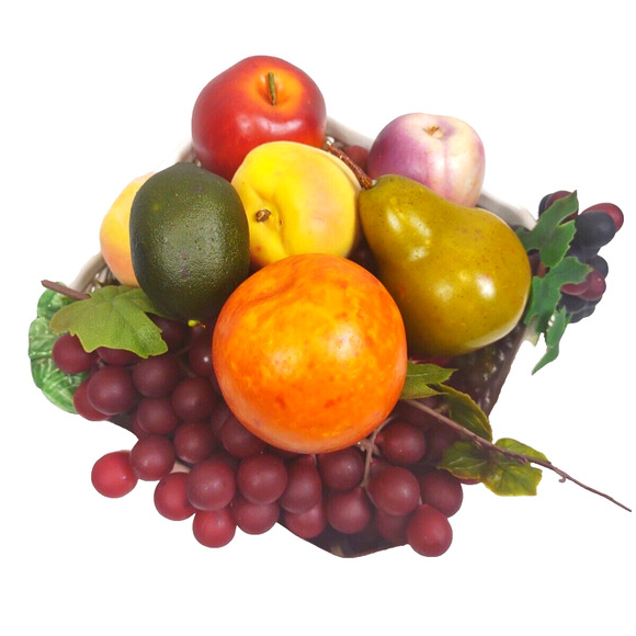 Vintage Ceramic Pottery Basket Fruit Bowl Savoir Vivre Made in Portugal w Fruit - Picture 9 of 12